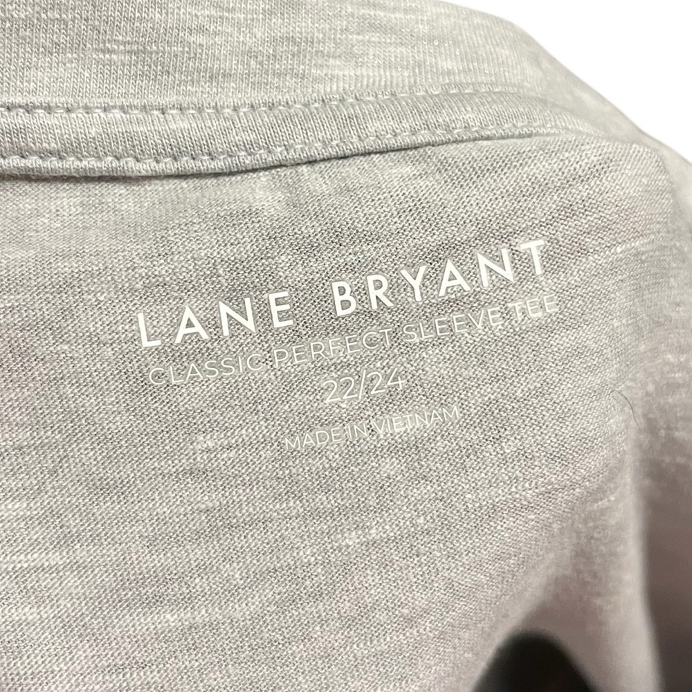 Lane Bryant silver gray classic perfect sleeve tee - Picture 6 of 7